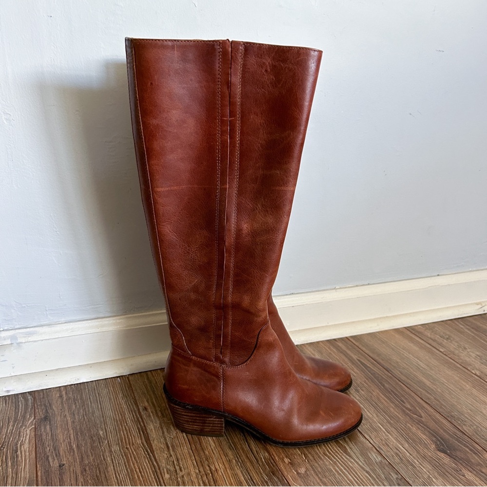 Lucky Brand tall brown leather boots size 7